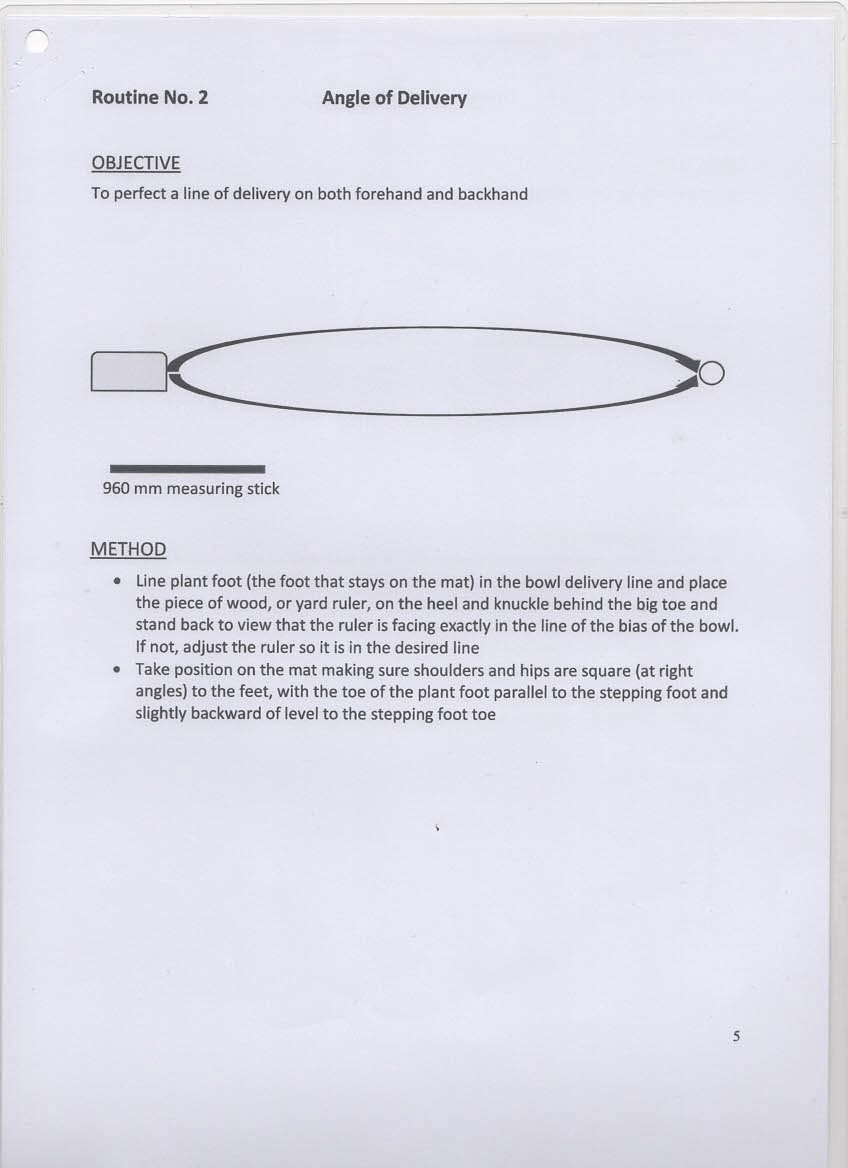 Routine No. 2 Angle of Delivery